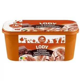Carrefour Classic Lody o smaku śmietankowo-czekoladowym 1 l - Lody i desery lodowe - miniaturka - grafika 1