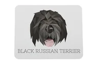 Podkładki pod mysz - Czarny terier rosyjski podkładka geometryczny Art-Dog - miniaturka - grafika 1