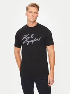 KARL LAGERFELD T-Shirt 755048 544224 Czarny Regular Fit - Koszulki męskie - miniaturka - grafika 1