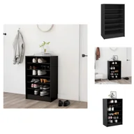 Szafki na buty - vidaXL Szafka na buty czarna 60x35x92 cm materiał drewnopochodny - Stojaki i szafki na buty - miniaturka - grafika 1