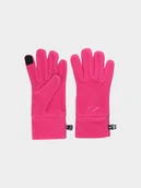 Rękawiczki dla dzieci - 4F Rękawiczki polarowe Touch Screen dziecięce - różowe S/M - miniaturka - grafika 1
