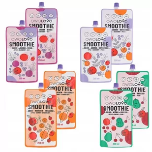 Owolovo Smoothie Mix 4 smaków 250 ml x 8 sztuk - Koncentraty warzywne, przeciery - miniaturka - grafika 1