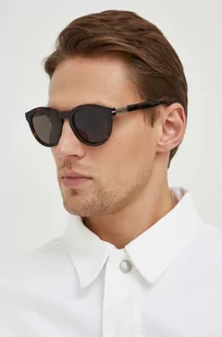 Gucci okulary przeciwsłoneczne męskie kolor brązowy - Okulary przeciwsłoneczne - miniaturka - grafika 1