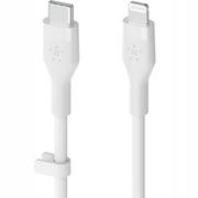 Kable USB - Belkin Kabel USB Typ-C Lightning Silicone 1m Biały - miniaturka - grafika 1