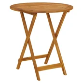 Stoły ogrodowe - vidaXL Składany stół ogrodowy, 70 cm, lite drewno akacjowe - miniaturka - grafika 1