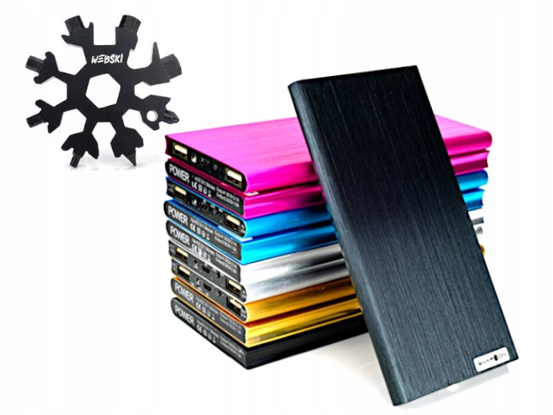 Mocny Powerbank Slim Ładowarka 20000mAh +Latarka