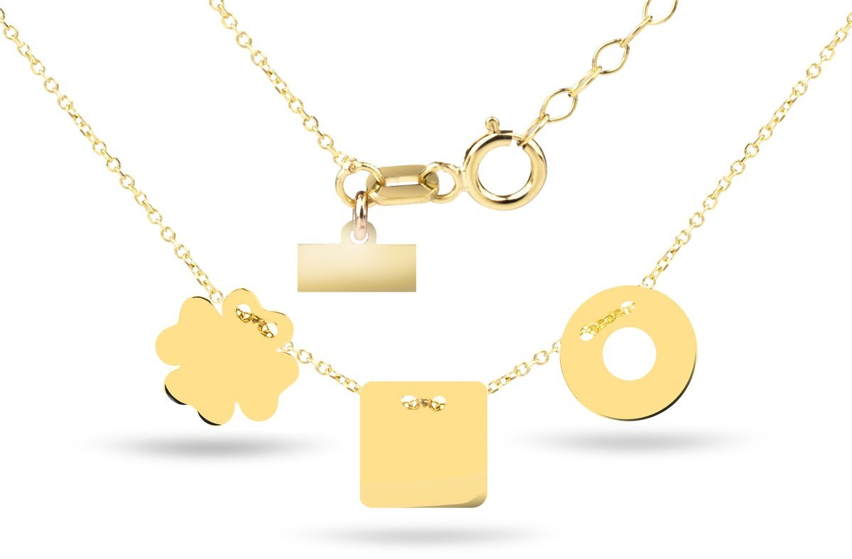 ZŁOTY NASZYJNIK GWIAZD CELEBRYTKA POTRÓJNA