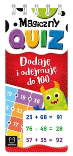 AKSJOMAT Magiczny quiz. Dodaję i odejmuję do 100. Spirala - Agnieszka Bator - Podręczniki dla szkół wyższych - miniaturka - grafika 1