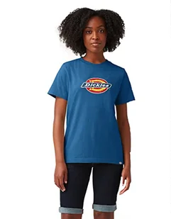 Dickies Classic Front Logo Tee Koszulka damska, Vallarta Blue, L - Koszulki i topy damskie - miniaturka - grafika 1