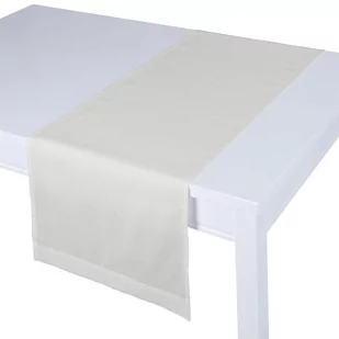 Dekoria pl pl Bieżnik prostokątny śmietankowa biel 40 × 130 cm Loneta 410-133-02 - Obrusy i serwetki - miniaturka - grafika 1