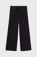 Spodnie i spodenki dla dziewczynek - Mayoral spodnie dziecięce kolor czarny gładkie - miniaturka - grafika 1