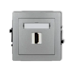 Srebrne gniazdo HDMI pojedyncze 7DHDMI-1 DECO KARLIK - Gniazdka elektryczne - miniaturka - grafika 1