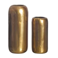 Wazony i flakony - Wazon Dekoracyjny 2 szt. Aluminium Cylinder Wazon Nowoczesny Okrągły - miniaturka - grafika 1
