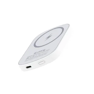 Crong MagSpot Power Bank - Bezprzewodowy power bank z MagSafe 5000mAh, USB-C 20W PD (biały) - Pozostałe akcesoria do telefonów - miniaturka - grafika 7