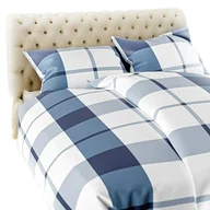 Pościel - Pościel Flanelowa 220X200 Krata Niebieska - miniaturka - grafika 1