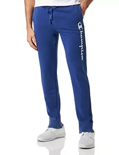Spodenki męskie - Champion Męskie spodnie dresowe Legacy Old School Logo Rib Cuff, niebieskie (College), L - grafika 1