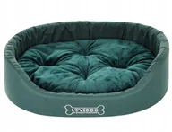 Sprzęt podróżny i transportery dla psów - Legowisko dla Psa kota Lovedog butelkowa zieleń, kojec posłanie XL 80x70 - miniaturka - grafika 1