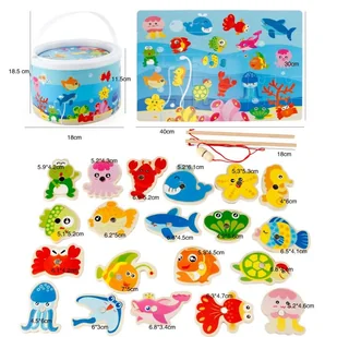 RYBKI MAGNETYCZNE Z PUZZLAMI DLA DZIECI DO ŁOWIENIA - Zabawki sensoryczne RYBKI MAGNETYCZNE Z PUZZLAMI DLA DZIECI DO ŁOWIENIA - Zabawki sensoryczne - miniaturka - grafika 1