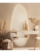 Lustra - Lustro organiczne do toaletki z podświetleniem - JASPIS LED, Wymiary: 64x140 - miniaturka - grafika 1