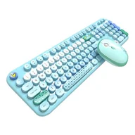 Zestawy myszka + klawiatura - Bezprzewodowy zestaw klawiatura + mysz MOFII Lovely 2.4G (Niebieski) - miniaturka - grafika 1