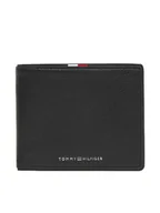 Portfele - Tommy Hilfiger Duży Portfel Męski Th Corp Cc & Coin AM0AM13740 Czarny - miniaturka - grafika 1