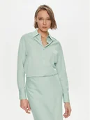 Koszule damskie - Calvin Klein Koszula K20K206777 Zielony Relaxed Fit - miniaturka - grafika 1