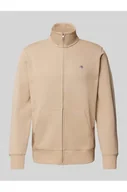 Bluzy męskie - Bluza rozpinana o kroju regular fit z wyhaftowanym logo - Gant - miniaturka - grafika 1