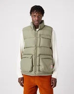 Garnitury - Wrangler Puffer Vest Casey Jones Męska Kamizelka Bezrękawnik Deep Lichen Green W4M7Vgx1X-Xl - miniaturka - grafika 1