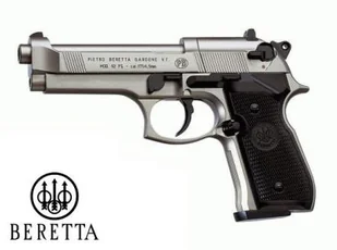 Profesjonalna Wiatrówka - Beretta 92FS Nikiel Full Metal na Śruty Diabolo 4,5mm (napęd Co2/12g.). - Wiatrówki pistolety - miniaturka - grafika 1