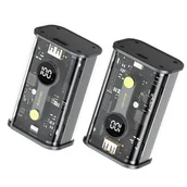 Powerbanki - WEKOME WP-333 Vanguard Series - Power bank 10000 mAh Super Charging PD 20W + QC 22.5W (Czarny / Przezroczysty) - miniaturka - grafika 1