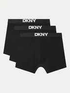 Majtki męskie - DKNY Komplet 3 par bokserek NEW YORK Czarny - miniaturka - grafika 1