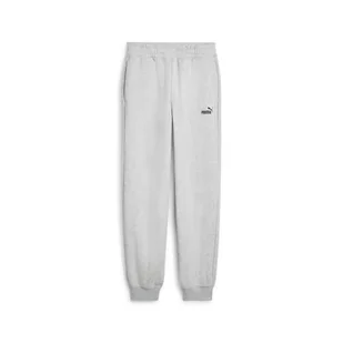 PUMA ESS Small No. 1 Logo Comfort Spodnie dresowe z wysokim stanem FL cl Jasnoszary wrzosowy - Spodnie rowerowe - miniaturka - grafika 1