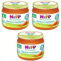 Hipp Pierwsza marchewka po 4. miesiącu zestaw 3 x 80 g Bio - Dania dla dzieci - miniaturka - grafika 1