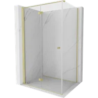 Kabiny prysznicowe - Mexen Mist-F kabina prysznicowa składana lewa 120 x 100 cm, transparent, złota szczotkowana - 8A6T-120-100-55-00-L - miniaturka - grafika 1