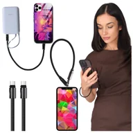 Kable USB - Kabel do ładowania telefonu USB C USB C do IPhone Samsung krótki szybki QC - miniaturka - grafika 1