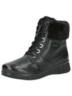 Kozaki damskie - Caprice Damskie ciepłe buty 9-26209-43, modne kozaki, Black Nappa, 38 EU szerokie, Czarna papka, 38 EU Weit - miniaturka - grafika 1