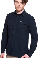 Koszule męskie - Wrangler Ls 2Pkt Flap Shirt Navy W5A5Tc114-S - miniaturka - grafika 1