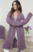 Swetry damskie - Długi swetrowy kardigan w kolorze liliowym Bianka, Kolor liliowy, Rozmiar Oversize, KAMEA - Primodo.com - miniaturka - grafika 1