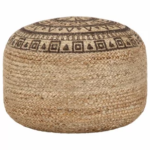 vidaXL vidaXL Ręcznie robiony puf, brązowy, 45 x 30 cm, juta - Pufy i podnóżki - miniaturka - grafika 1