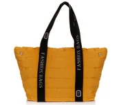 Torebki damskie - Solome, Torebka Shopperka Pikowana, Musztardowa - miniaturka - grafika 1