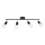 Lampy sufitowe - Britop Porcia lampa sufitowa (spot) 4-punktowa czarna/złota 8127404 8127404 - miniaturka - grafika 1