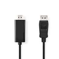 Adaptery i przejściówki - Nedis CCGL37100BK20 adapter kablowy 2 m HDMI Typu A (Standard) DisplayPort Czarny - miniaturka - grafika 1