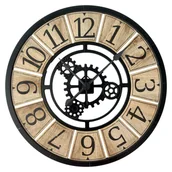 Zegary - Zegar ścienny William śr. 57 cm brązowo-czarny z cichym mechanizmem - miniaturka - grafika 1