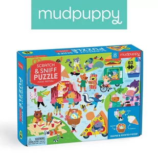 Mudpuppy, Puzzle sensoryczne z elementami zapachowymi Festiwal smaków, 60 elementów - Puzzle - miniaturka - grafika 1