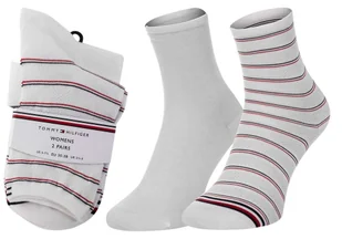 TOMMY  HILFIGER SKARPETY DAMSKIE SKARPETKI 2 PARY WHITE 100002817 001 - Rozmiar: 39-42 - Skarpetki damskie - miniaturka - grafika 1