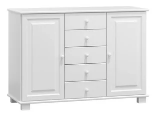 Komoda drewniana sosnowa nr37 biała - Komody - miniaturka - grafika 1