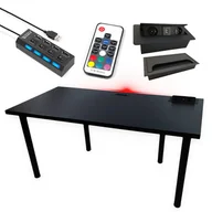 Biurka gamingowe - Biurko Gamingowe 160X80 Czarne Gniazdo - miniaturka - grafika 1