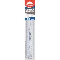 Maped LINIJKA GEOMETRIC 20CM SKALA PO OBU STR.Z UCHWYTEM - Linijki, ekierki - miniaturka - grafika 2