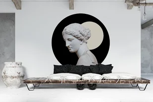 Mural DOTS Venus z księżycem- okrągła dekoracja ścienna - Tapety - miniaturka - grafika 1