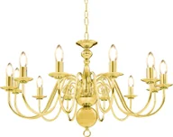 Lampy sufitowe - Lampa wisząca Lumes Złoty żyrandol świecznikowy - EX171-Milet - miniaturka - grafika 1